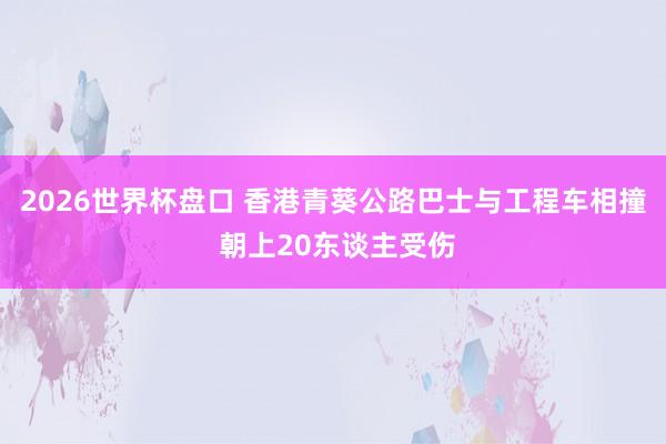 2026世界杯盘口 香港青葵公路巴士与工程车相撞 朝上20东谈主受伤