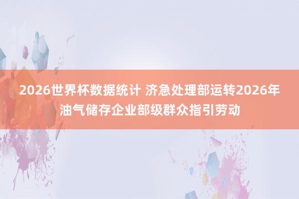2026世界杯数据统计 济急处理部运转2026年油气储存企业部级群众指引劳动