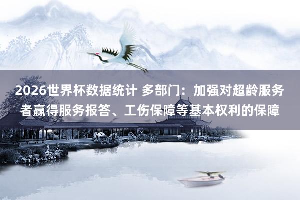 2026世界杯数据统计 多部门：加强对超龄服务者赢得服务报答、工伤保障等基本权利的保障