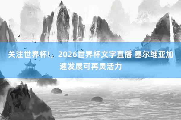 关注世界杯!，2026世界杯文字直播 塞尔维亚加速发展可再灵活力