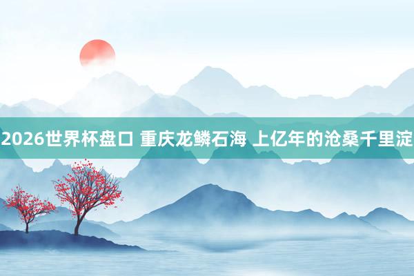 2026世界杯盘口 重庆龙鳞石海 上亿年的沧桑千里淀
