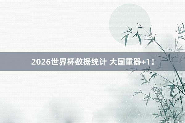 2026世界杯数据统计 大国重器+1！
