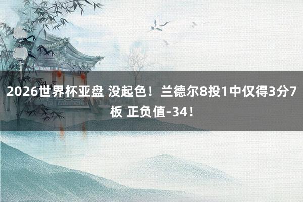 2026世界杯亚盘 没起色！兰德尔8投1中仅得3分7板 正负值-34！