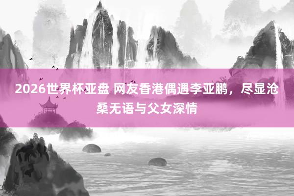 2026世界杯亚盘 网友香港偶遇李亚鹏，尽显沧桑无语与父女深情